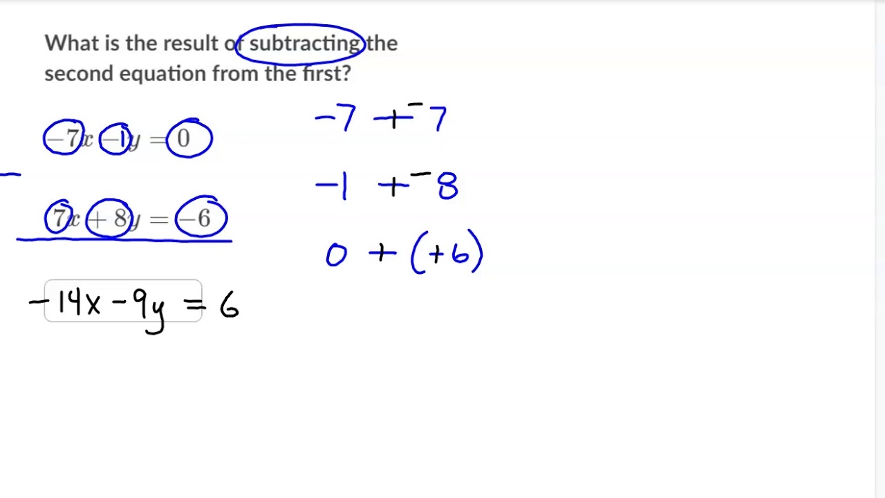 Khan Academy Algebra Combining Equations YouTube
