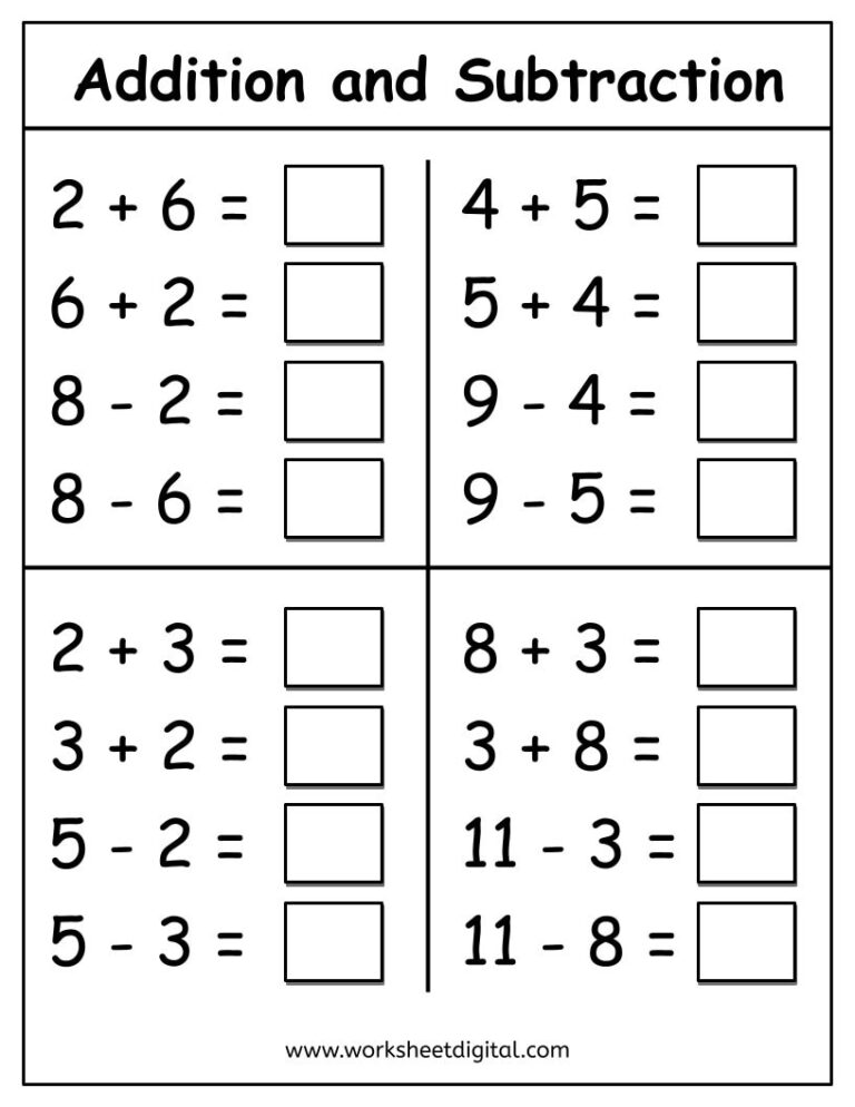 Kindergarten Addition Worksheets Grade 1 Math Worksheets Number Fact Family Addition Printable Adding Numbers Mathematics Worksheet Etsy