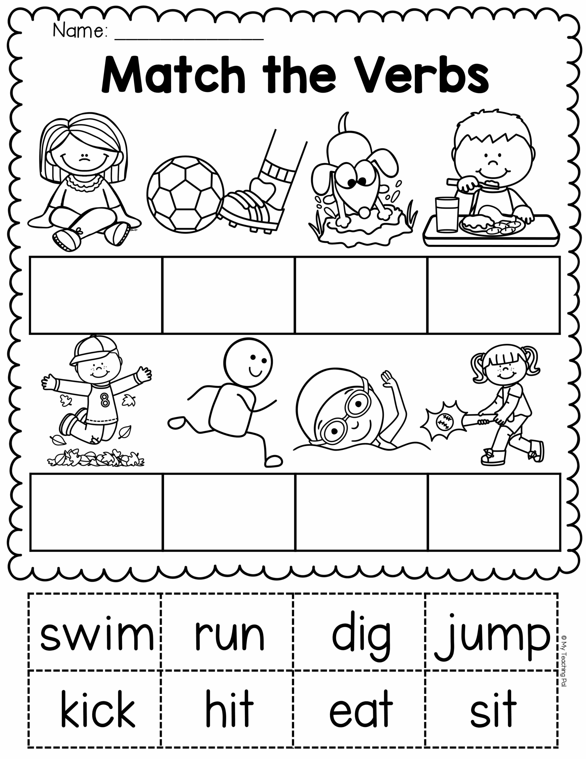 Kindergarten Grammar Worksheets MEGA PACK My Teaching Pal