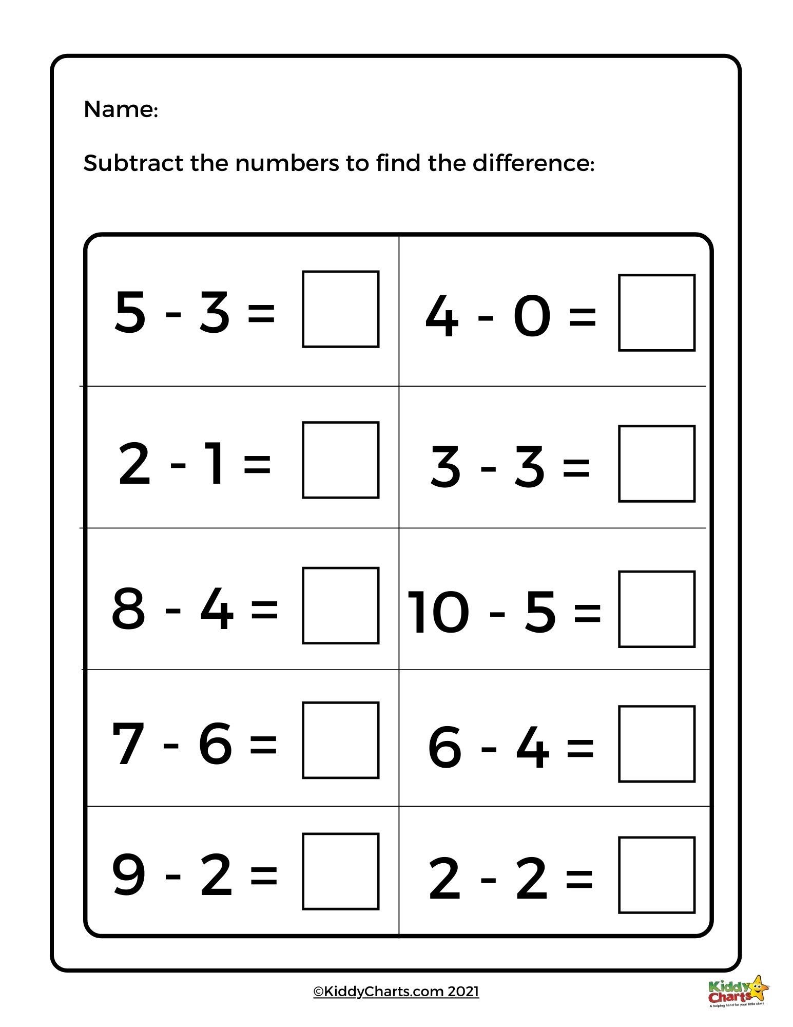 math worksheets for kindergarten