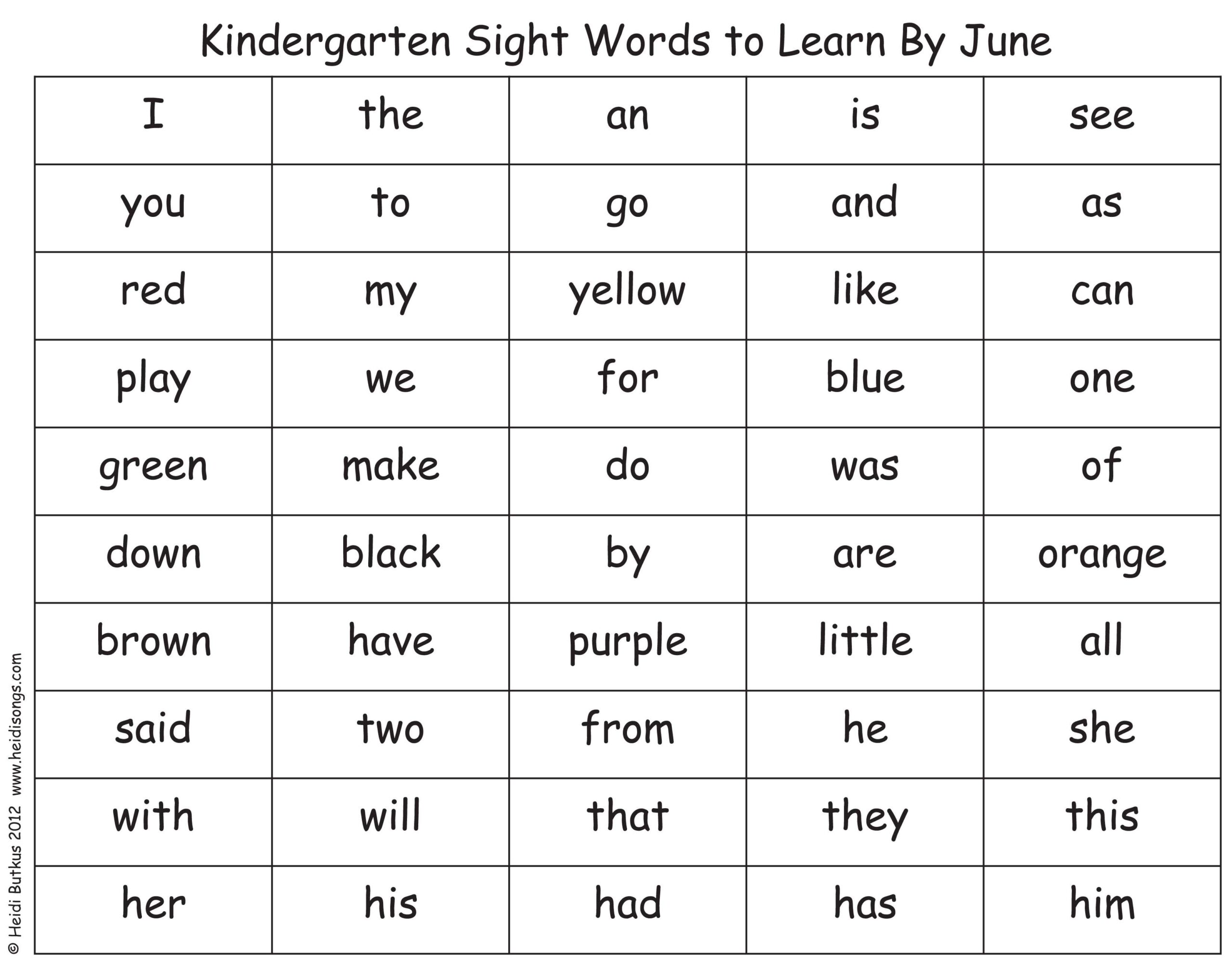 Kindergarten Sight Words List Great Minus The Colors Attach Color Sight Words To A Color Card For Color word Association 