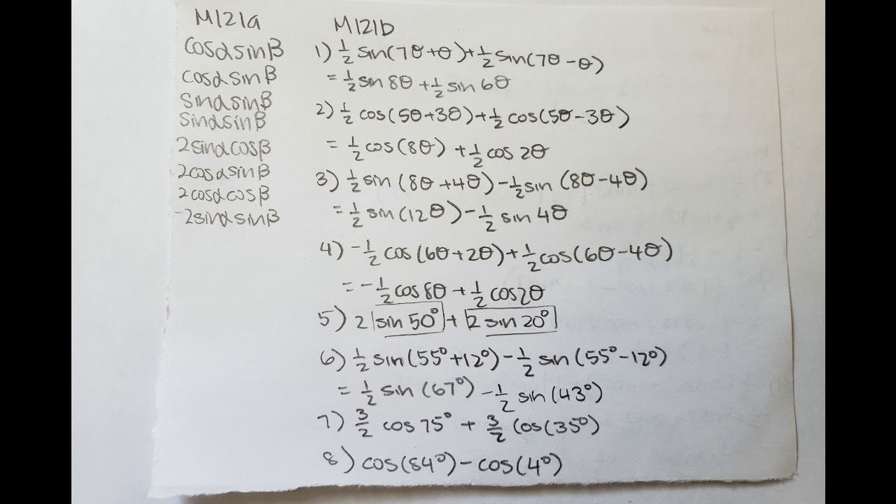 Kumon Math Level M Pg 121a 125b With Work YouTube