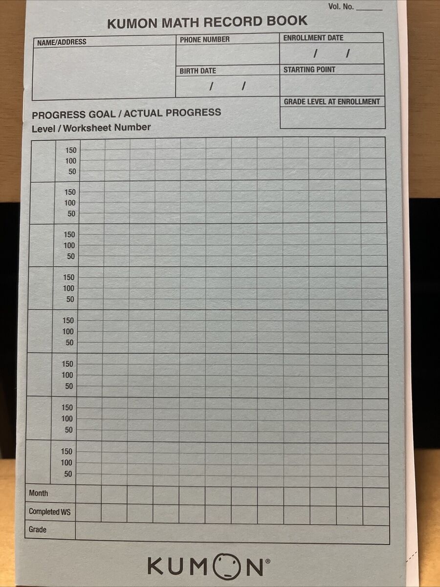 Kumon Math Record Book New Lot Of 20 EBay