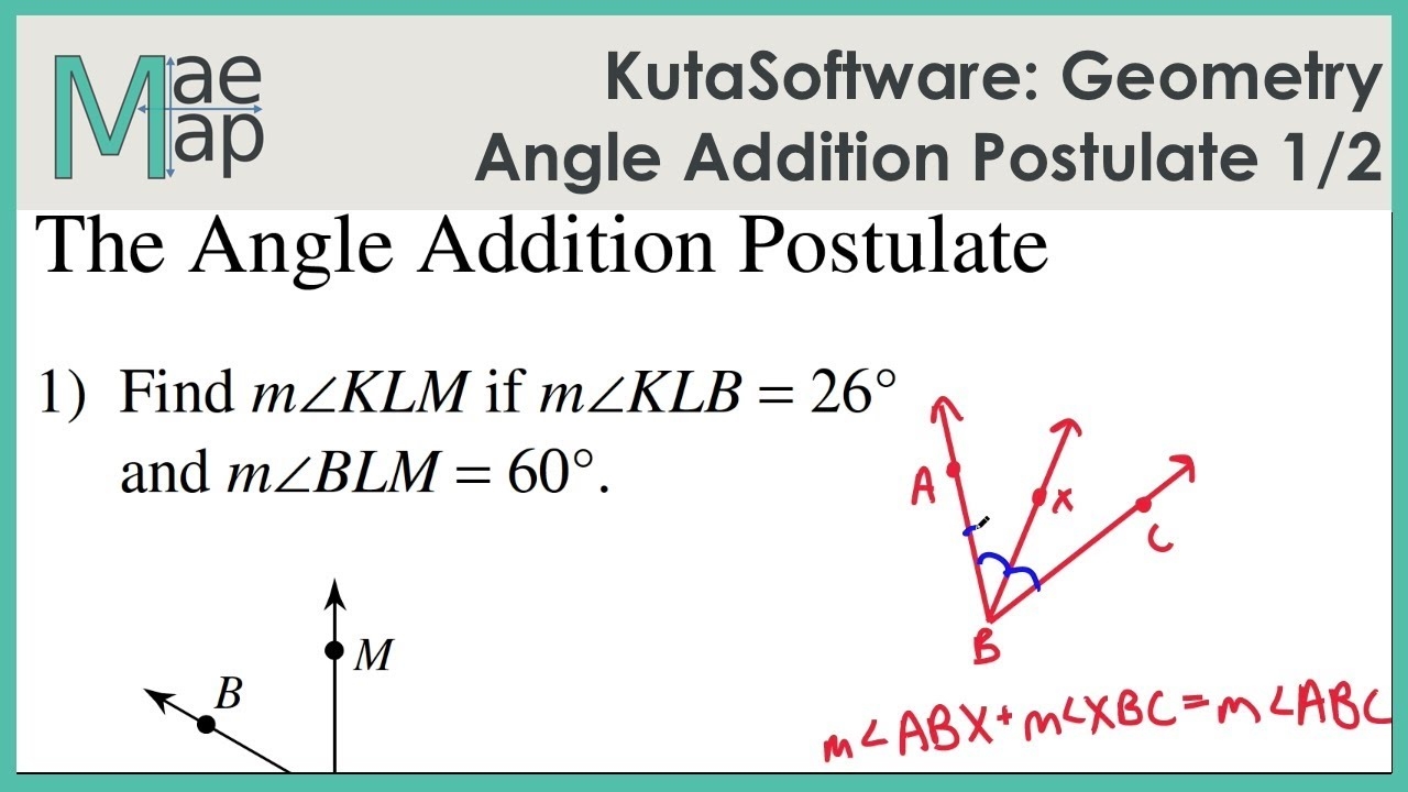 angle addition postulate worksheet