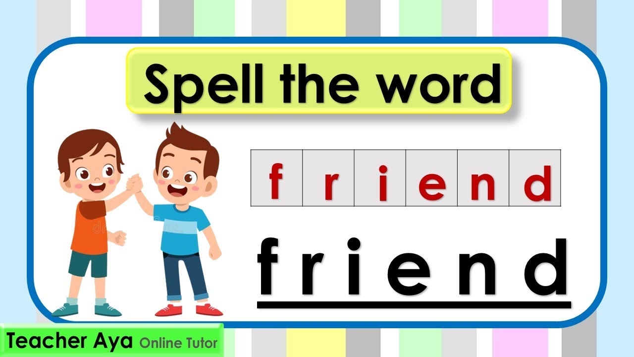 Learn How To Spell Some Of The Basic Words Learn How To Spell Spelling Lesson With Quiz YouTube