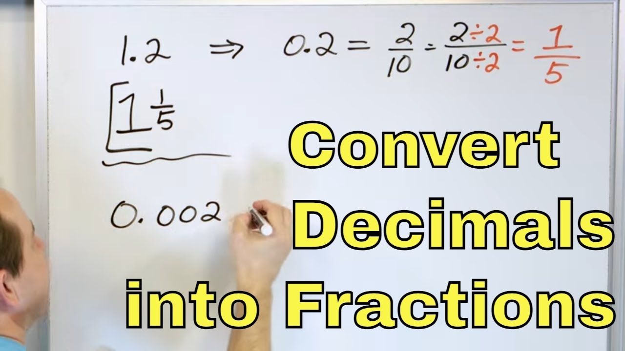 Learn To Convert Decimals To Fractions Change A Decimal Into A Fraction 21 YouTube