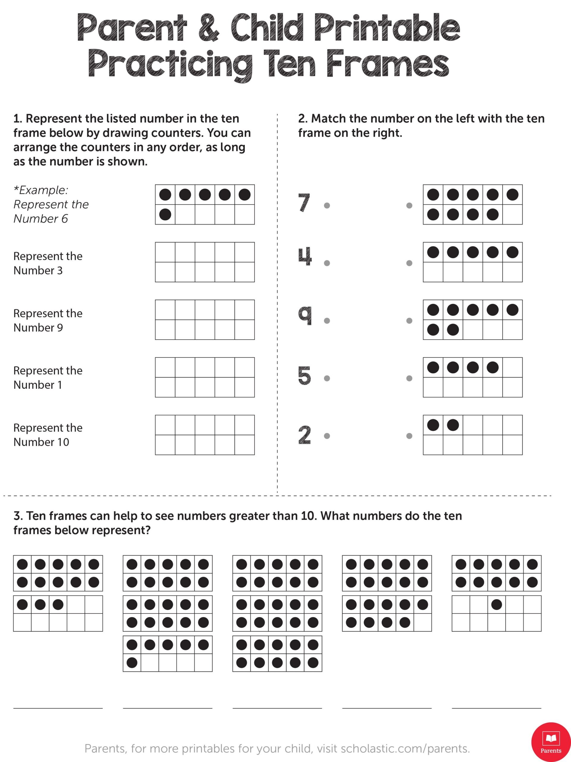 what is a ten frame in kindergarten