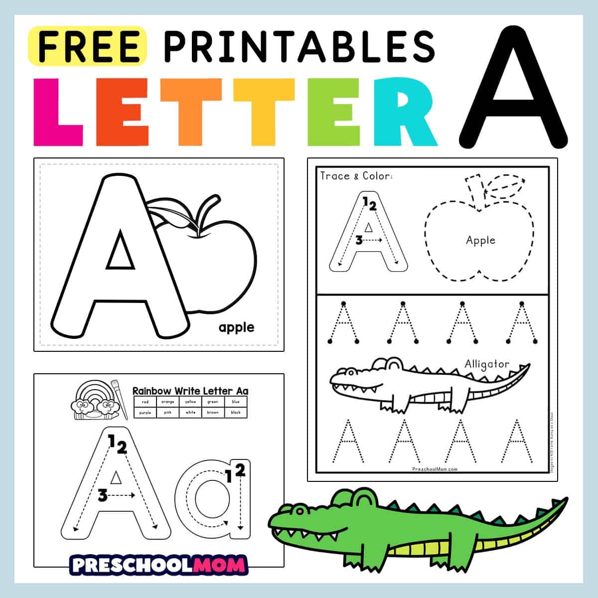 preschool alphabet worksheets