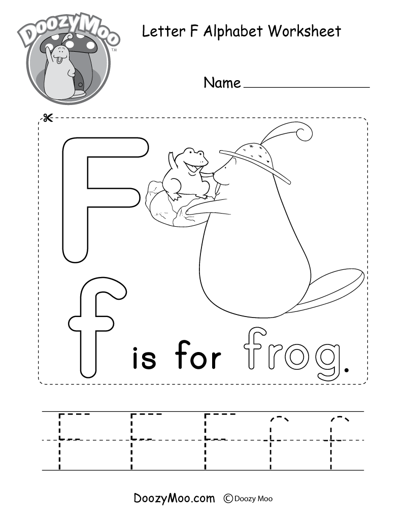 letter f printable worksheets