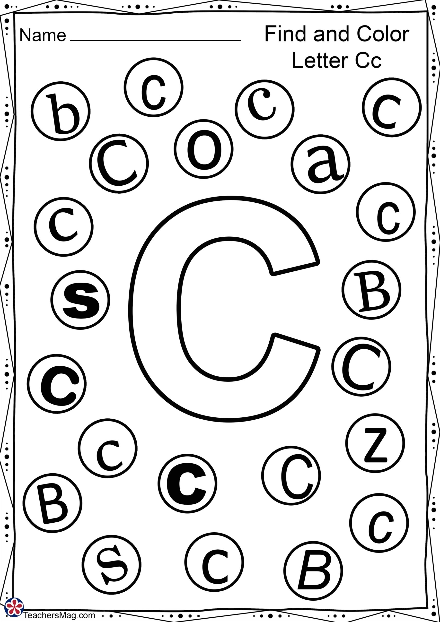 letter c worksheet
