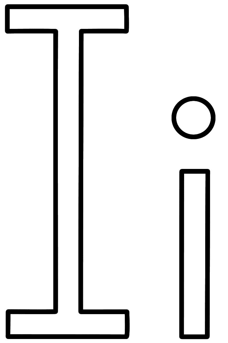 letter i coloring page