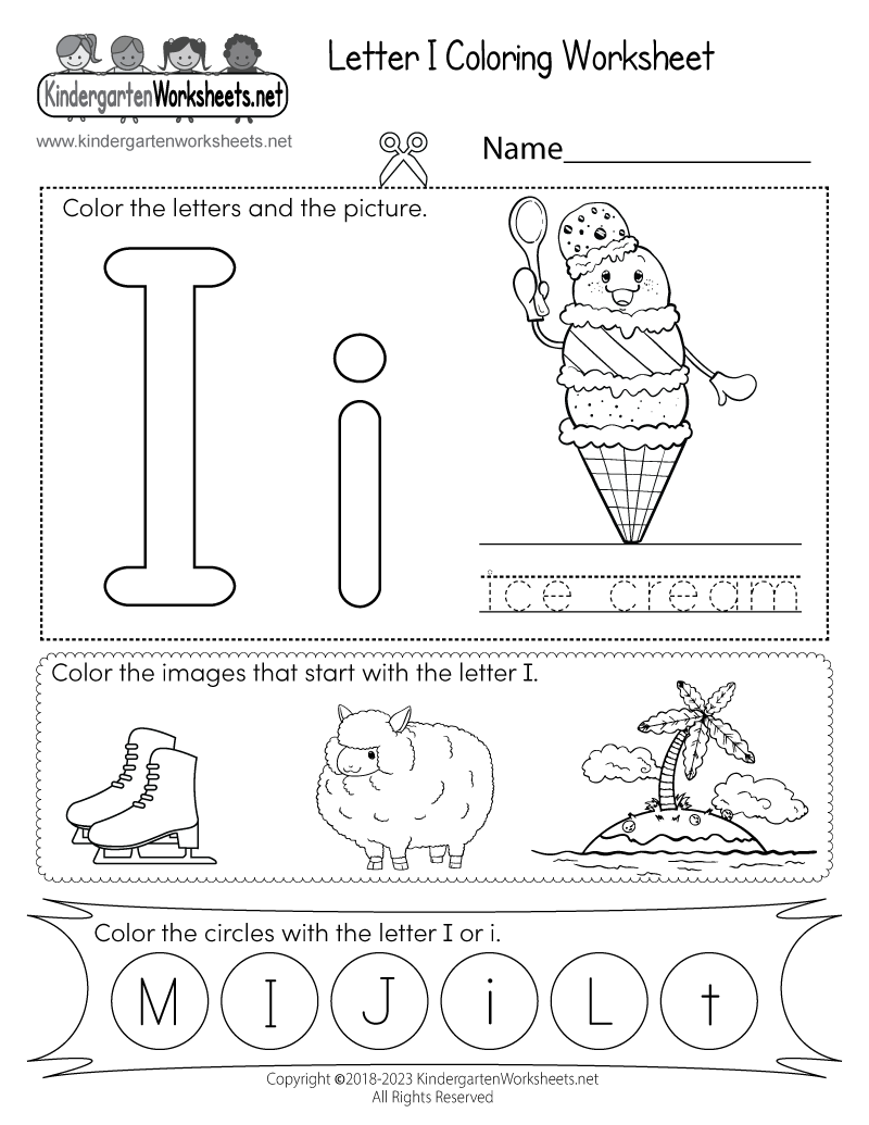 kindergarten letter worksheets
