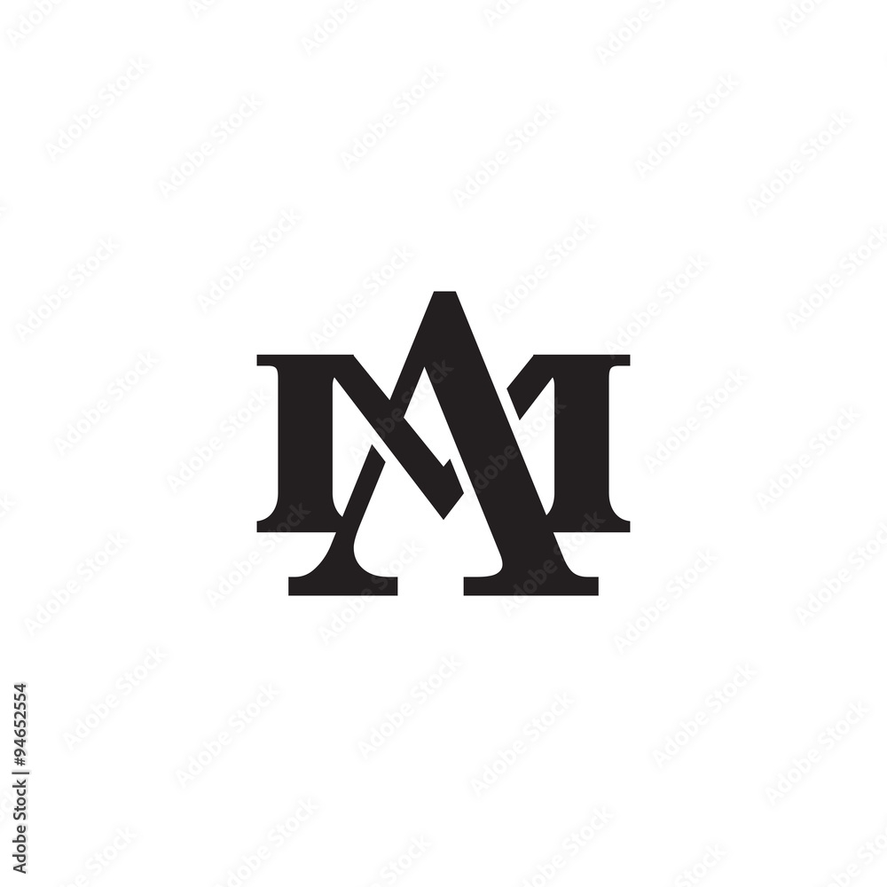 Letter M And A Monogram Logo Stock Vector Adobe Stock