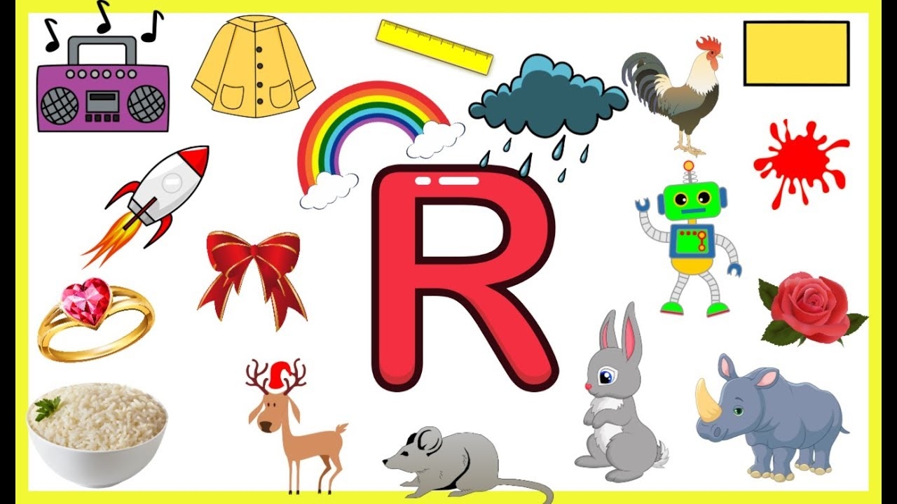 Letter R Things That Begins With Alphabet R words Starts With R Objects That Starts With Letter R YouTube