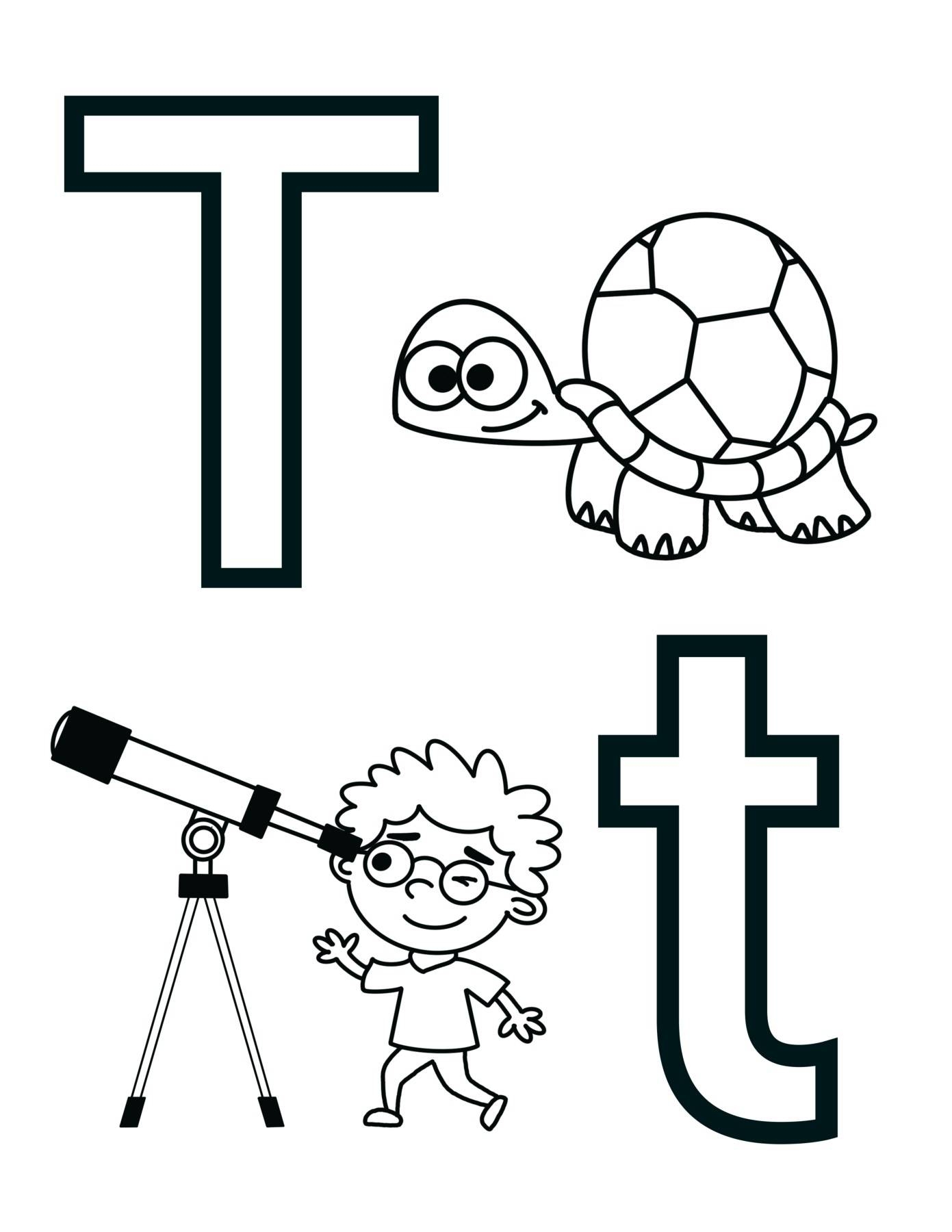 letter t coloring page