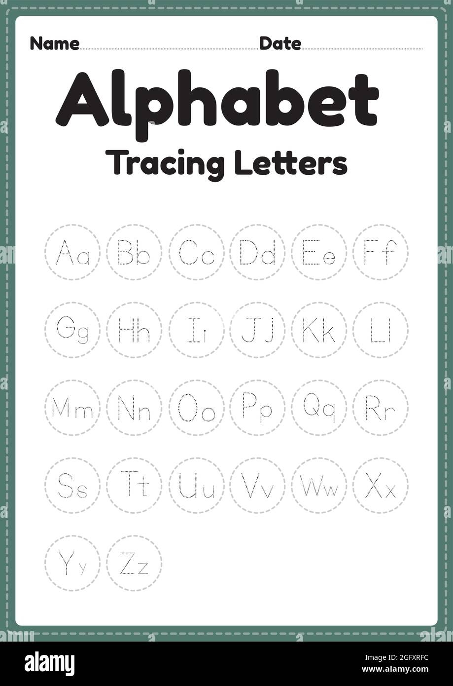 worksheet for nursery alphabets