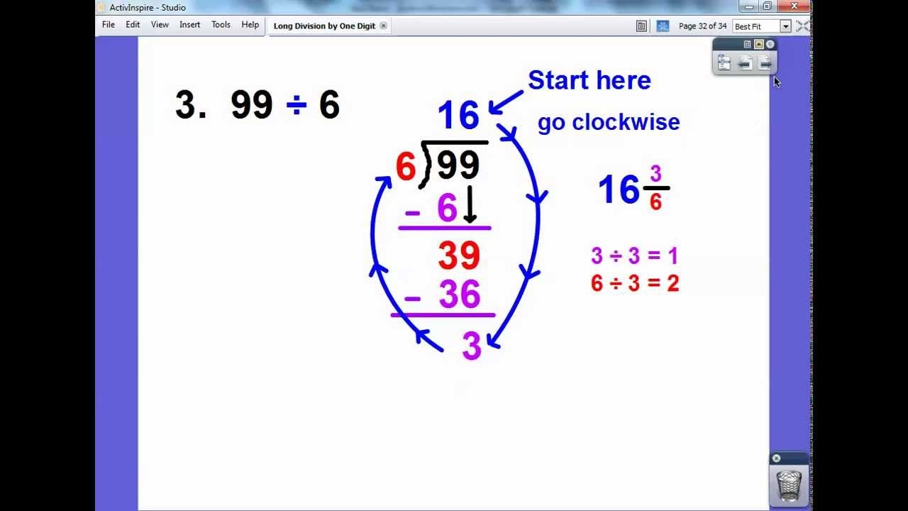 Long Division 2 Digit Divided By 1 Digit YouTube