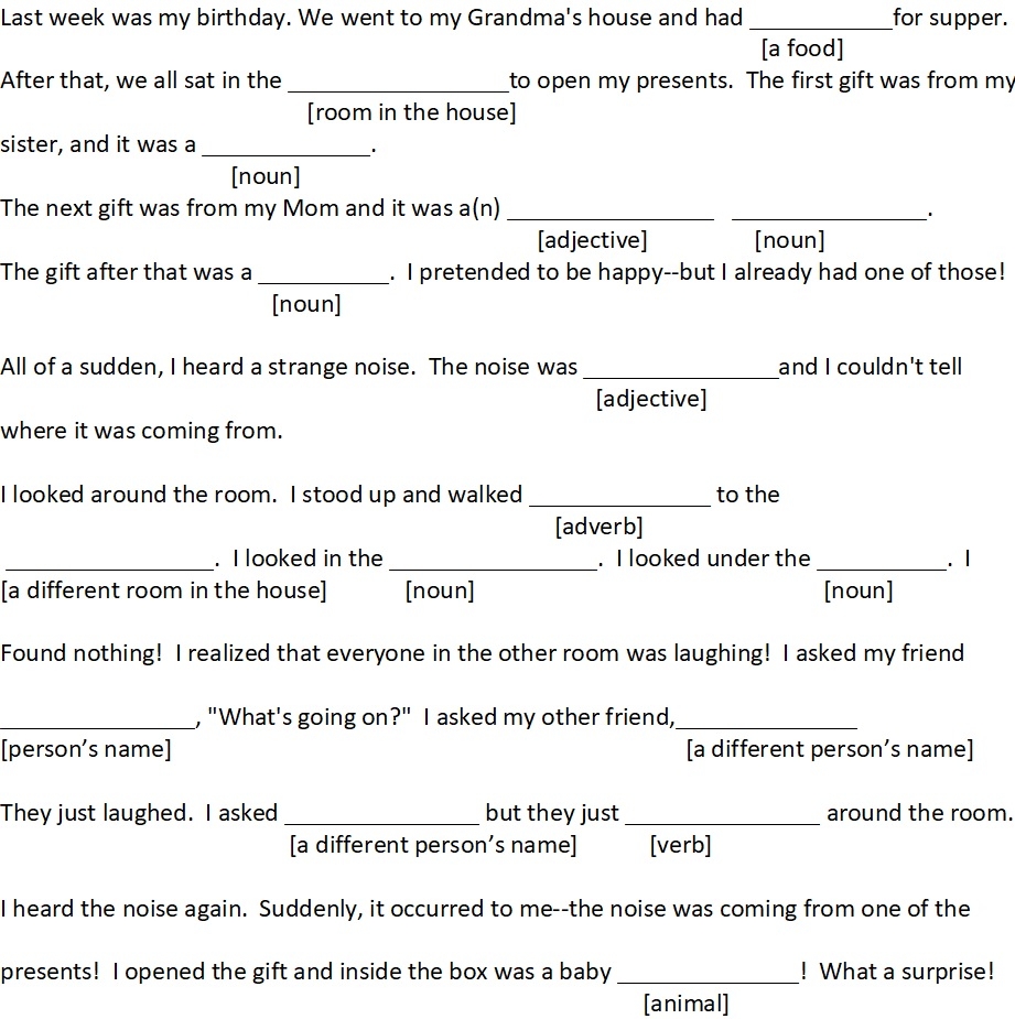 Mad Libs Parent Trust