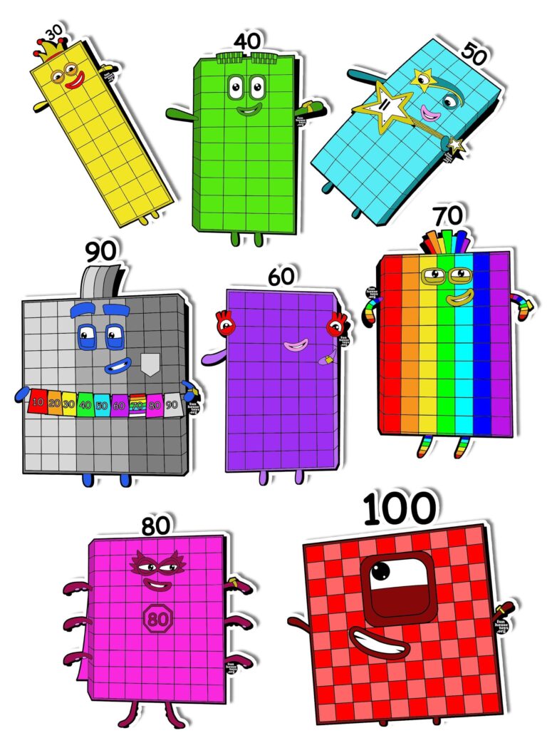 Magnetic Numberblocks Set 1 To 100