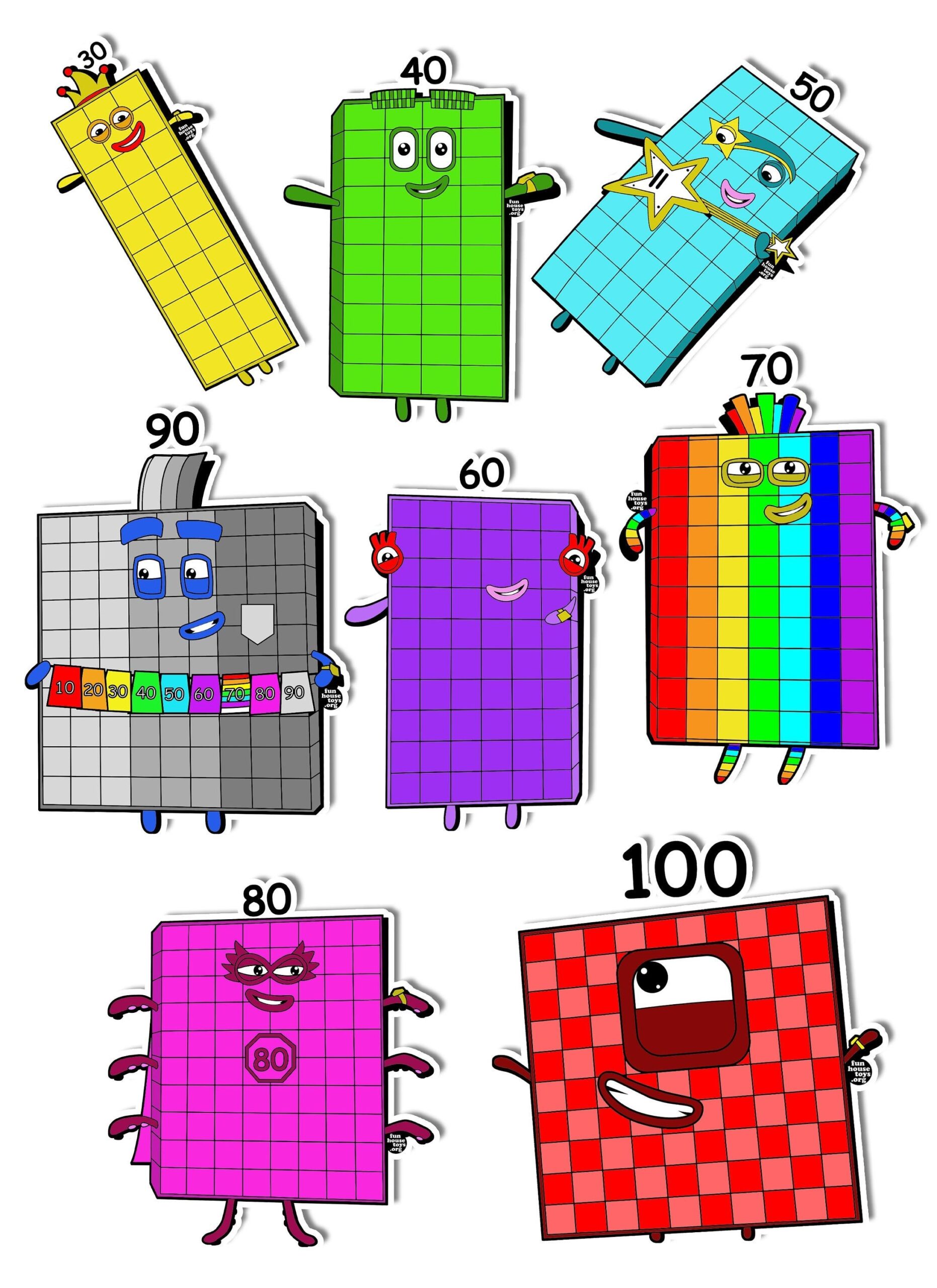 Magnetic Numberblocks Set 1 To 100