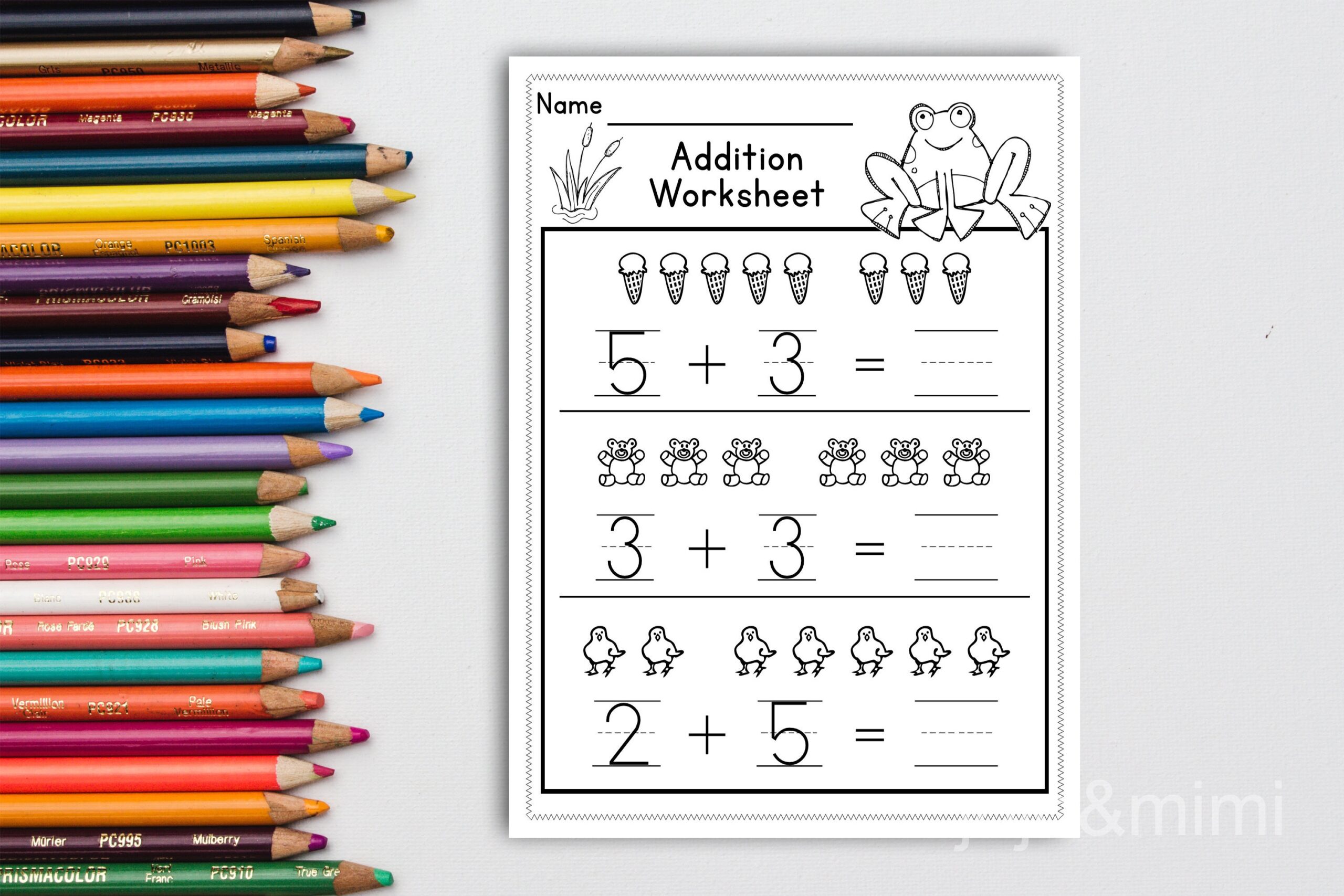 pre k addition worksheets