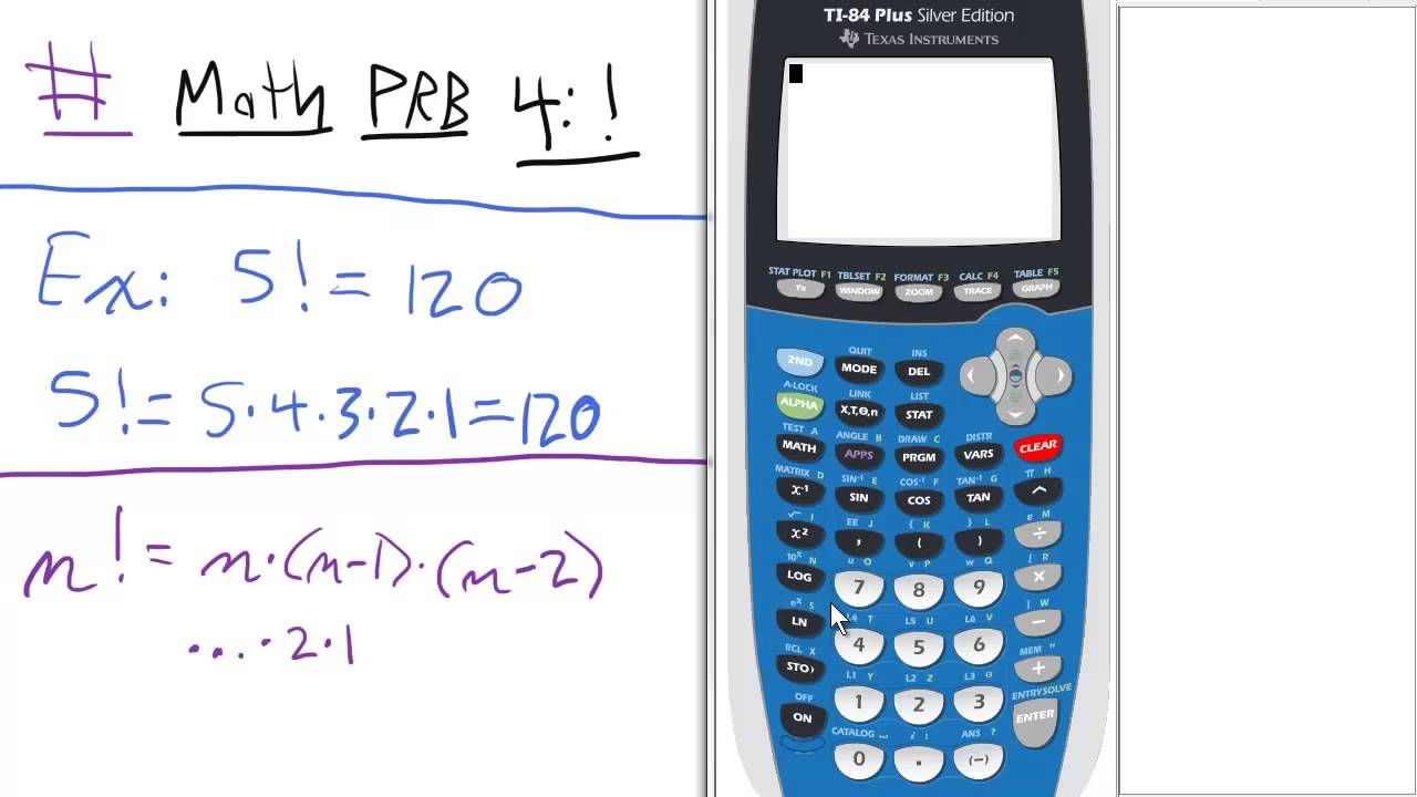 Math Probability Factorial TI 84 Calculator YouTube