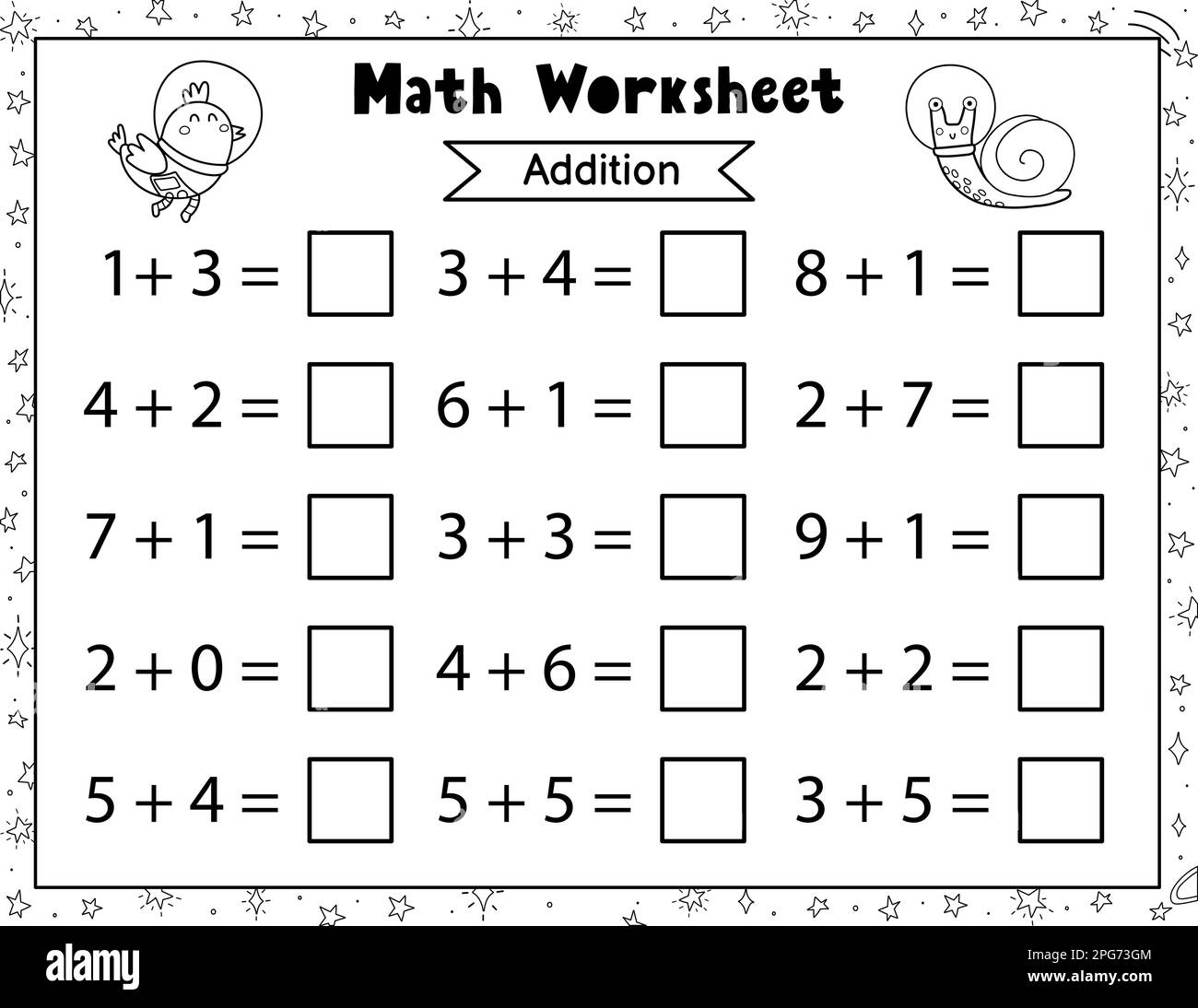 mathematics addition worksheets