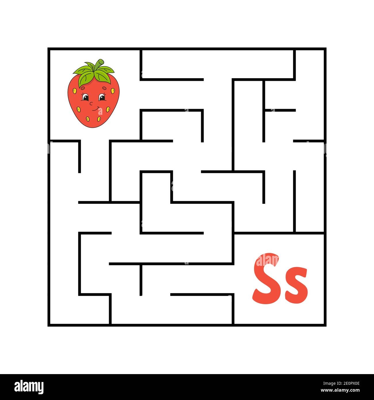 Maze Game For Kids Funny Labyrinth Education Developing Worksheet Activity Page Puzzle For Children Cute Cartoon Style Riddle For Preschool Lo Stock Vector Image Art Alamy