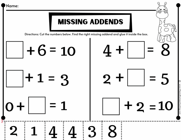 Missing Addends Made By Teachers