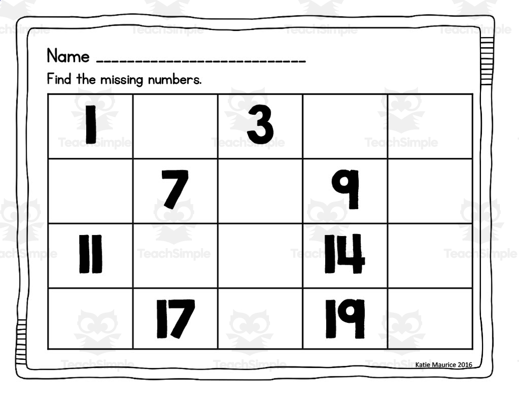 Cut and Paste Numbers