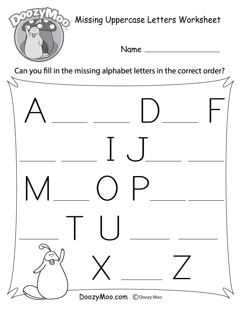 upper case letters printable