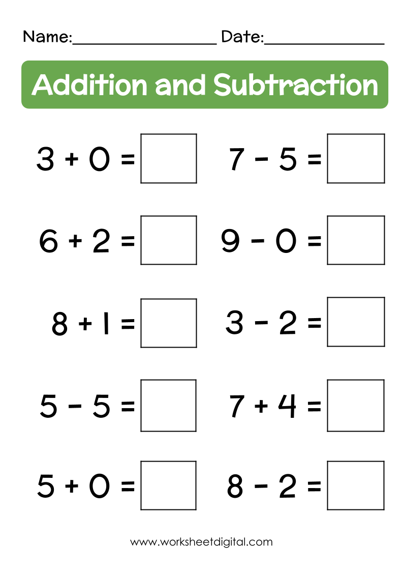 Mixed Addition And Subtraction Sums Worksheet Digital Worksheets Library