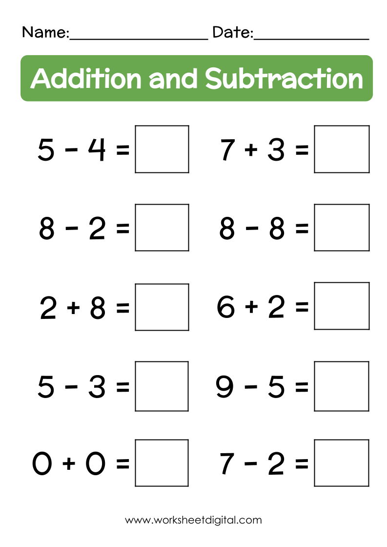 Mixed Addition And Subtraction Sums Worksheet Digital Worksheets Library