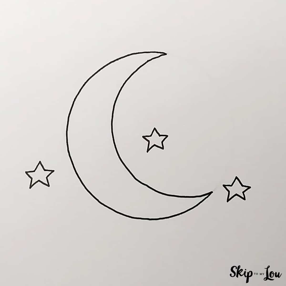stars and a moon
