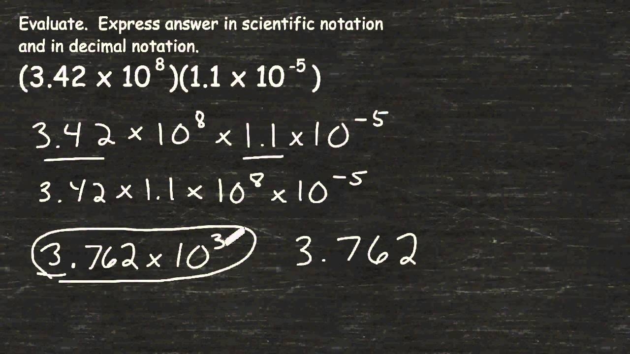 Multiplying In Scientific Notation YouTube
