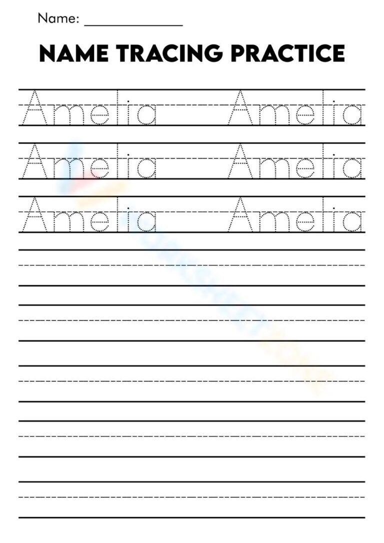 Name Tracing Worksheets Printable