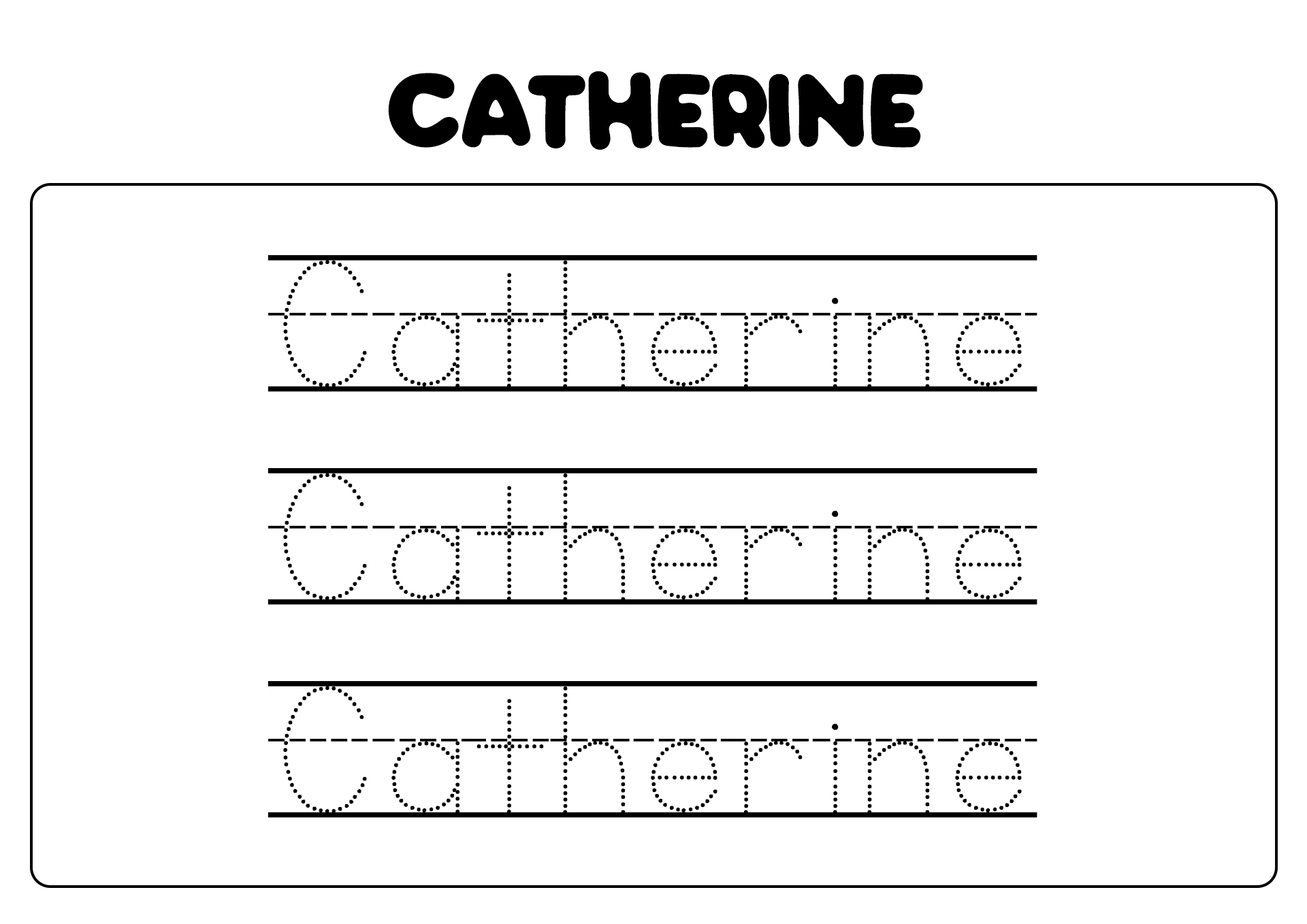 Name Tracing Worksheets Printable