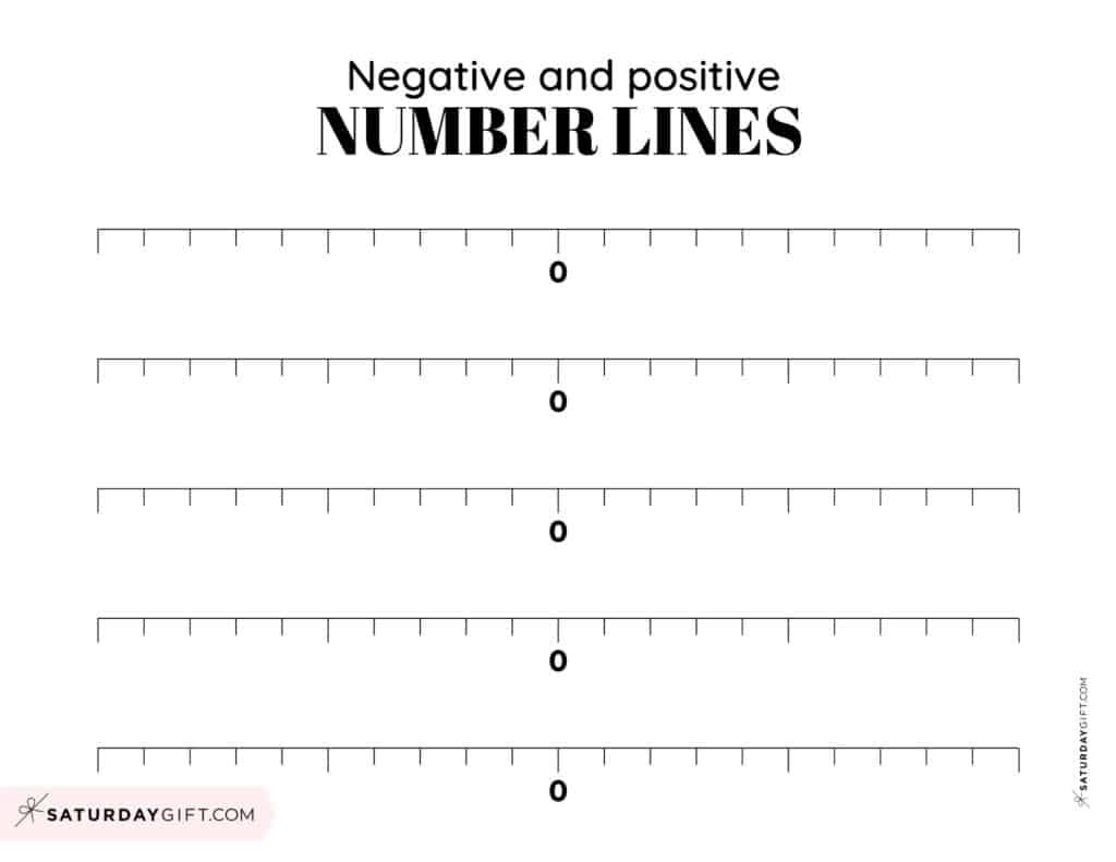 Negative And Positive Number Line 19 Free Printable Blank Worksheets