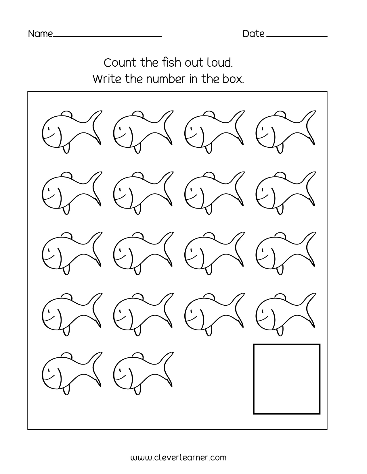 Number 18 Writing Counting And Identification Printable Worksheets For Children