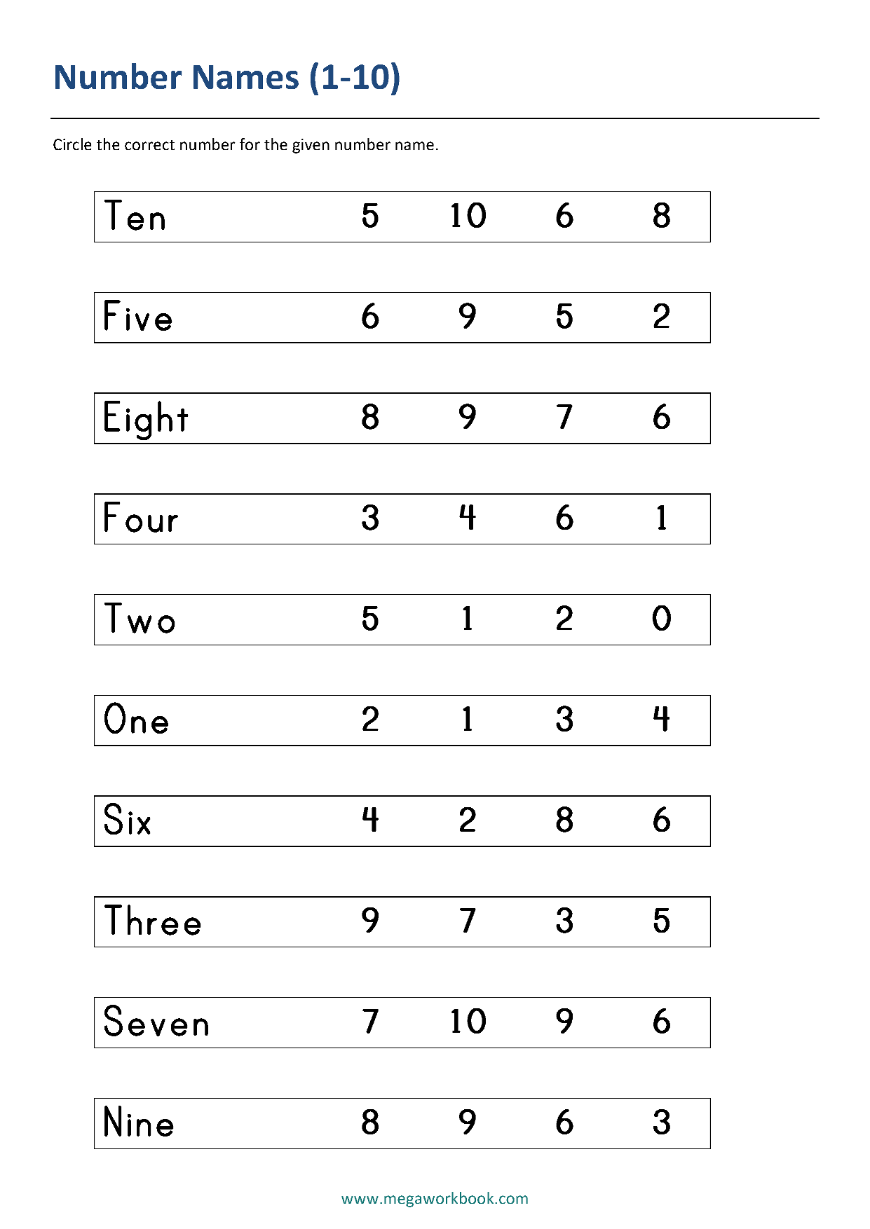 Number Names Worksheets Write Number In Words MegaWorkbook Worksheets Library