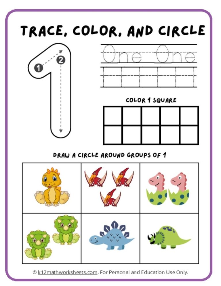 Number Tracing Worksheets