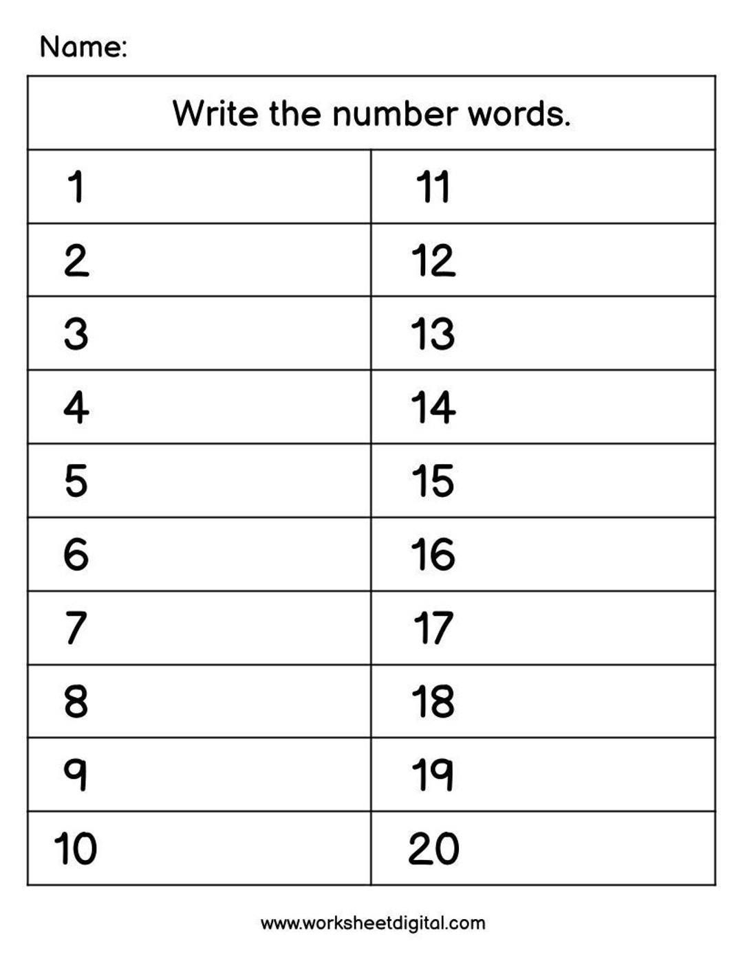 Number Words 1 To 100 Write Number Words Printable 5 Pages Number Words Homeschool Busy Book Summer Worksheet homework Printable Etsy