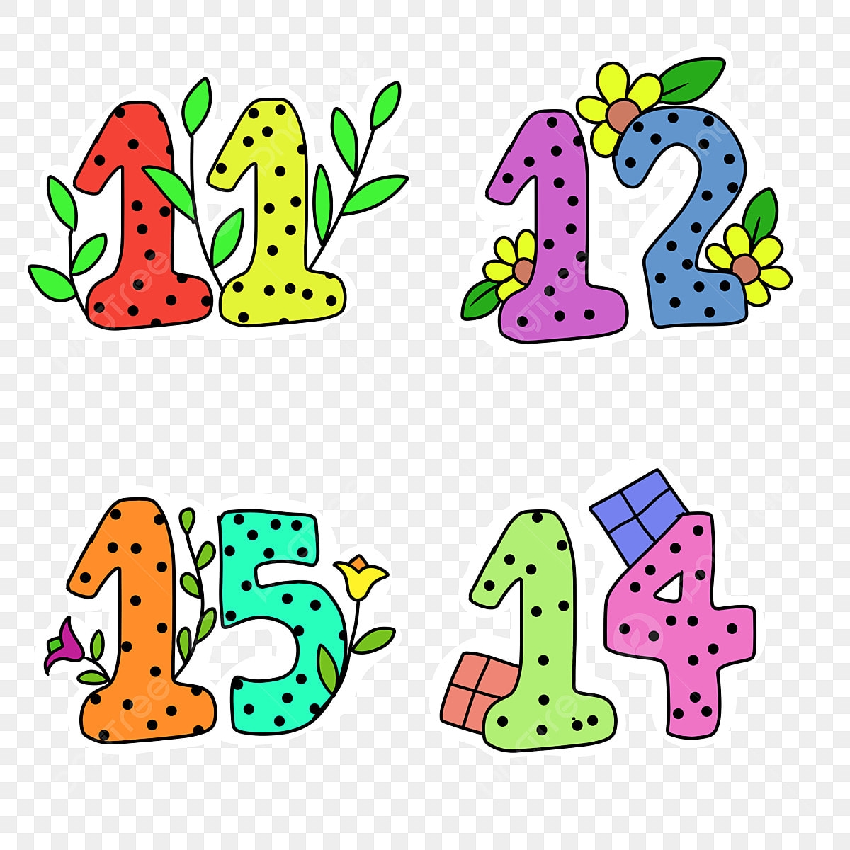 printable colorful numbers