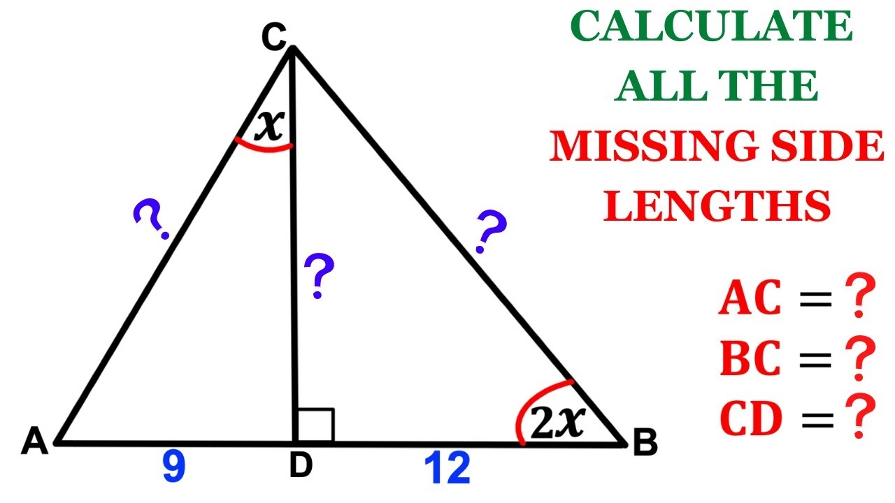 Olympiad Mathematics Find Missing Side Lengths In The Triangle Fast Explanation math maths YouTube