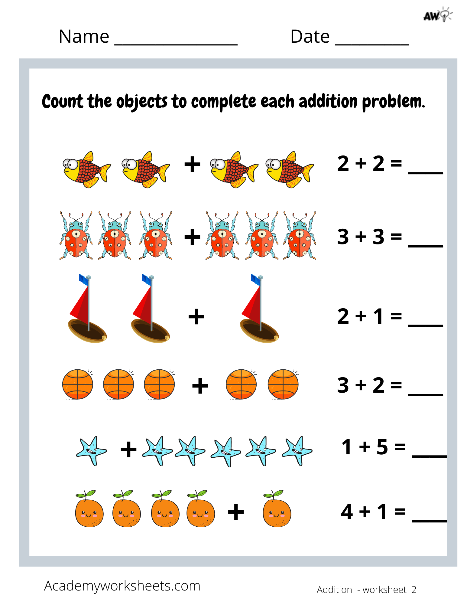 Picture Addition Sums To 5 Academy Worksheets Worksheets Library