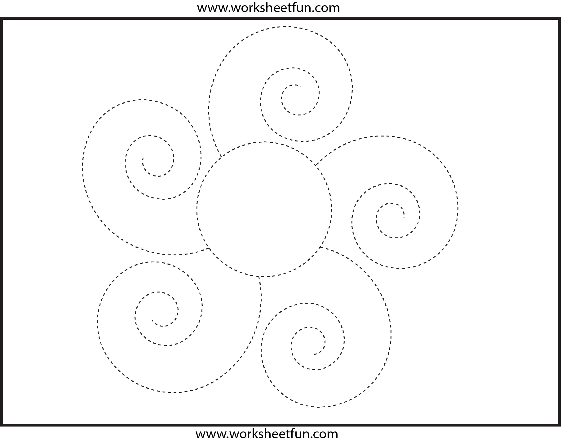 Picture Tracing Flower Spiral Tracing 1 Worksheet FREE Printable Worksheets Worksheetfun