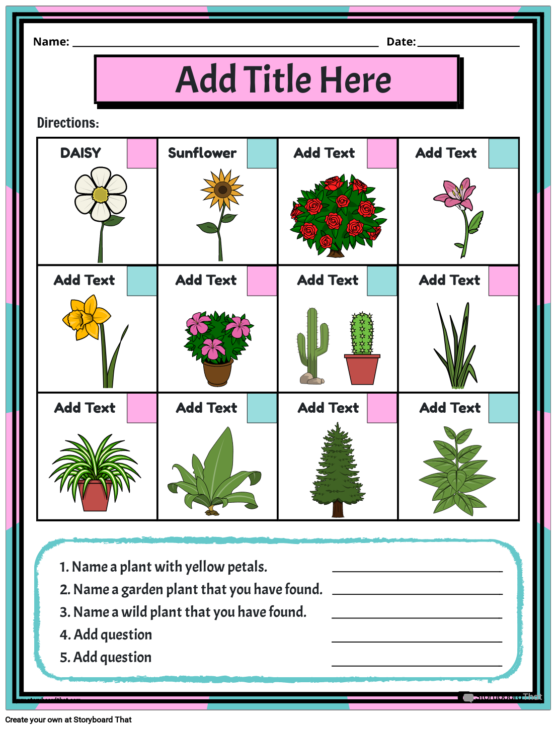 free printable plant worksheets for kindergarten