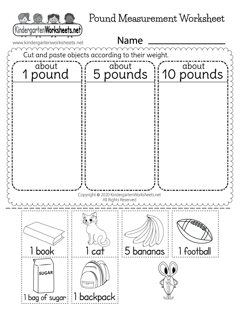 kindergarten measuring weight free