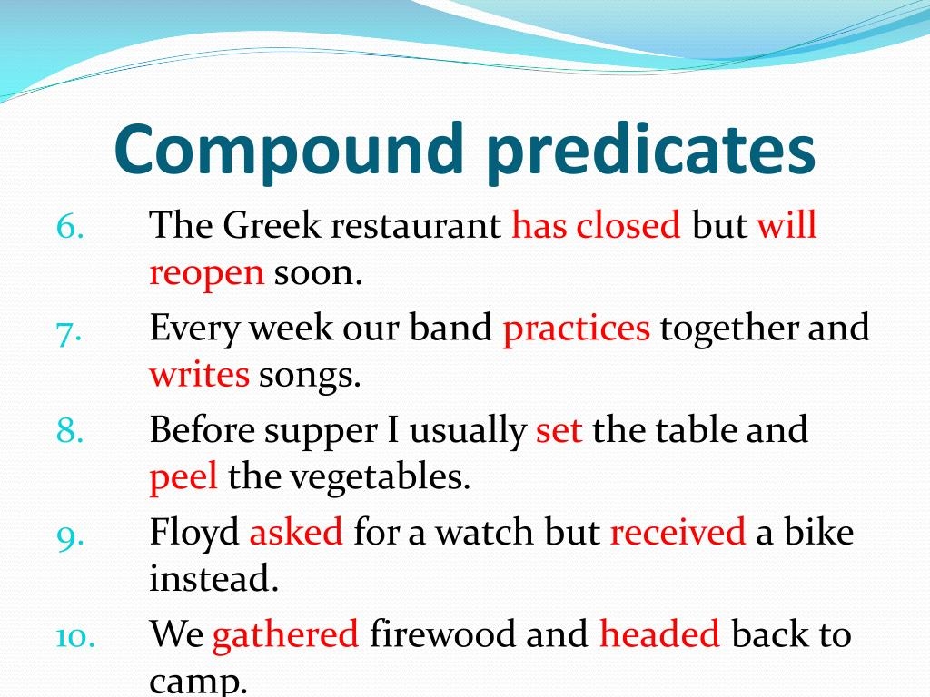 what is a compound predicate