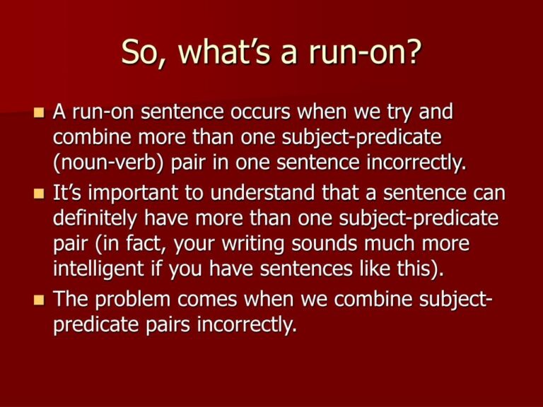 PPT Run on Sentences PowerPoint Presentation Free Download ID 1151763